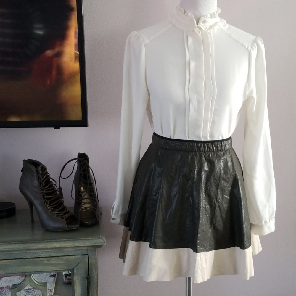 Zara faux leather skirt